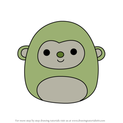 How to Draw Mills the Monkey from Squishmallows