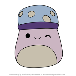 How to Draw Minya the Mushroom from Squishmallows