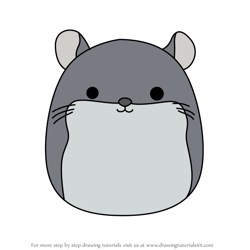 How to Draw Miper the Chinchilla from Squishmallows