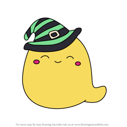 How to Draw Miss Chatty the Ghost from Squishmallows