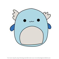 How to Draw Miss Vi the Axolotl from Squishmallows