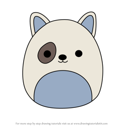 How to Draw Molinda the Bull Terrier from Squishmallows