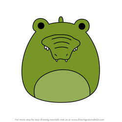 How to Draw Mopes the Alligator from Squishmallows