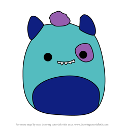 How to Draw Morty the Monster from Squishmallows