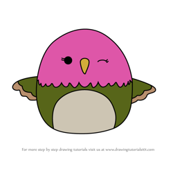 How to Draw Na'lma the Hummingbird from Squishmallows