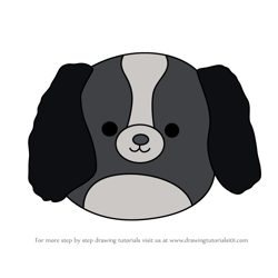 How to Draw Nathaniel The Cocker Spaniel from Squishmallows