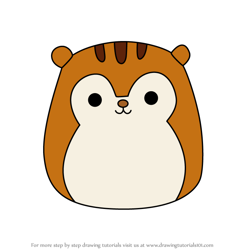 How to Draw Nic the Squirrel from Squishmallows