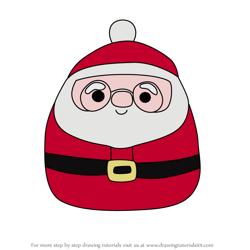 How to Draw Nick the Santa Claus from Squishmallows