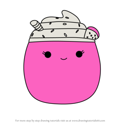 How to Draw Nicota the Dragon Fruit Milkshake from Squishmallows