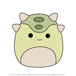 How to Draw Nolan the Ankylosaurus from Squishmallows