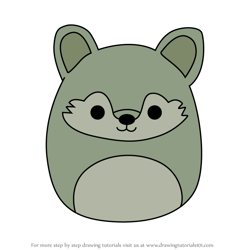 How to Draw Oakley the Wolf from Squishmallows
