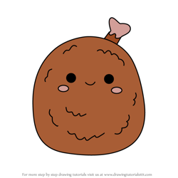 How to Draw Oksana the Chicken Leg from Squishmallows