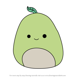 How to Draw Olexa the Pear from Squishmallows