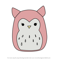 How to Draw Olive the Owl from Squishmallows