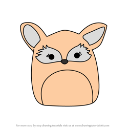 How to Draw Pace the Fennec Fox from Squishmallows