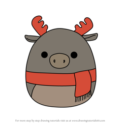 How to Draw Patterson The Moose from Squishmallows
