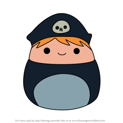 How to Draw Petey the Pirate from Squishmallows