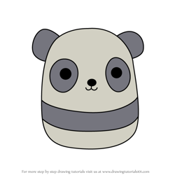 How to Draw PJ the Panda from Squishmallows