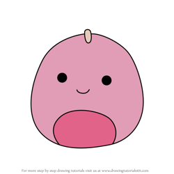 How to Draw Poleena the Dinosaur from Squishmallows