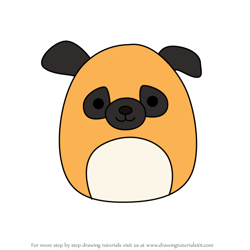 How to Draw Prince the Pug from Squishmallows