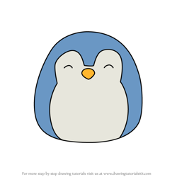 How to Draw Puff the Penguin from Squishmallows
