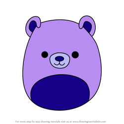 How to Draw Purpo the Gummy Bear from Squishmallows