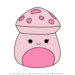 How to Draw Rachel the Mushroom from Squishmallows