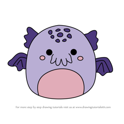 How to Draw Rajani the Cthulhu from Squishmallows
