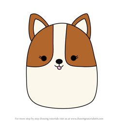 How to Draw Regina the Corgi from Squishmallows