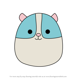 How to Draw Rhys the Guinea Pig from Squishmallows