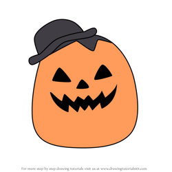 How to Draw Riba the Pumpkin from Squishmallows