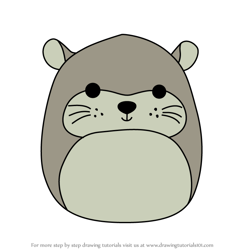How to Draw Rie the Otter from Squishmallows