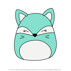 How to Draw Rienne the Sea Foam Arctic Fox from Squishmallows