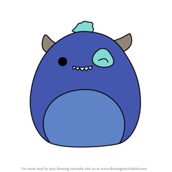 How to Draw Rinz the Monster from Squishmallows