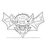 How to Draw Bogus Bat from The Ugglys Pet Shop