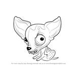 How to Draw Chucky Chihuahua from The Ugglys Pet Shop