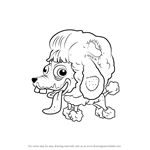 How to Draw Poo Poodle from The Ugglys Pet Shop