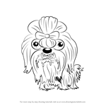 How to Draw Smelly Shihtzu from The Ugglys Pet Shop