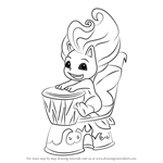 How to Draw Cheeky Tiki from The Zelfs