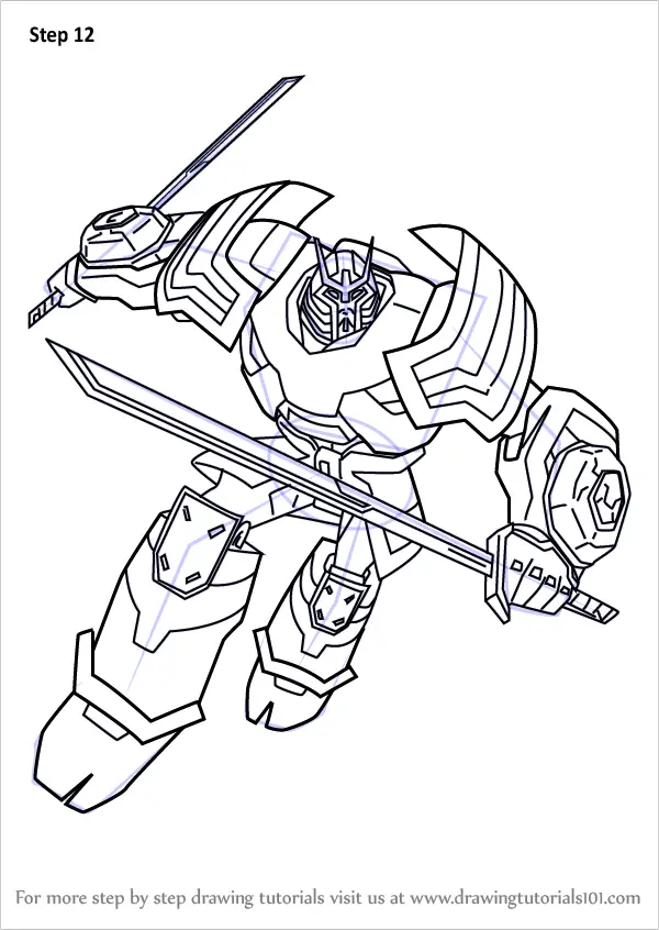 how to draw Drift from Transformers step 12