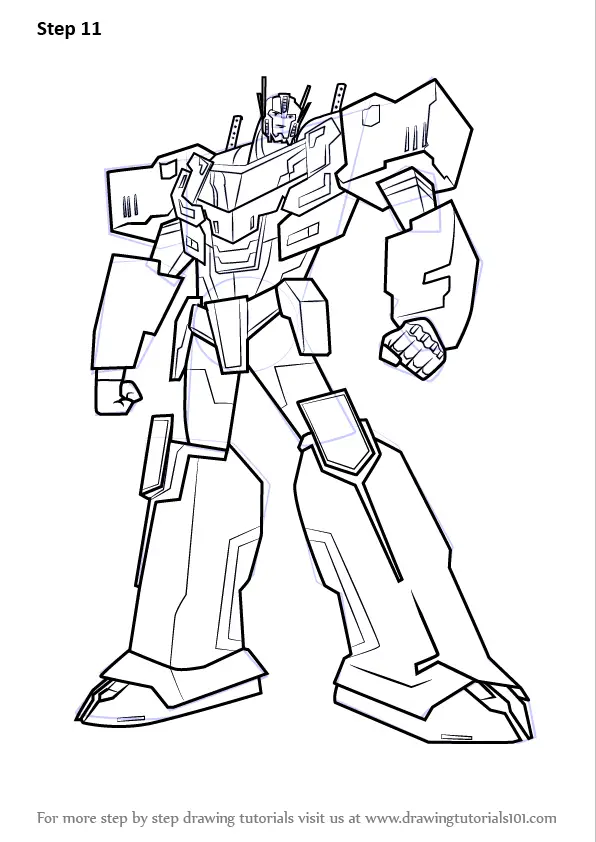 Learn How to Draw Optimus Prime from Transformers (Transformers) Step