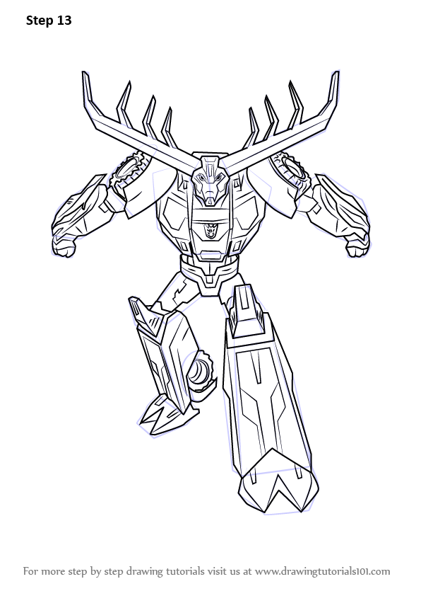 Learn How to Draw Thunderhoof from Transformers (Transformers) Step by Step : Drawing