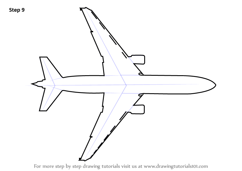 How to Draw an Airplane Easy Step by Step Drawing  Crafty Morning