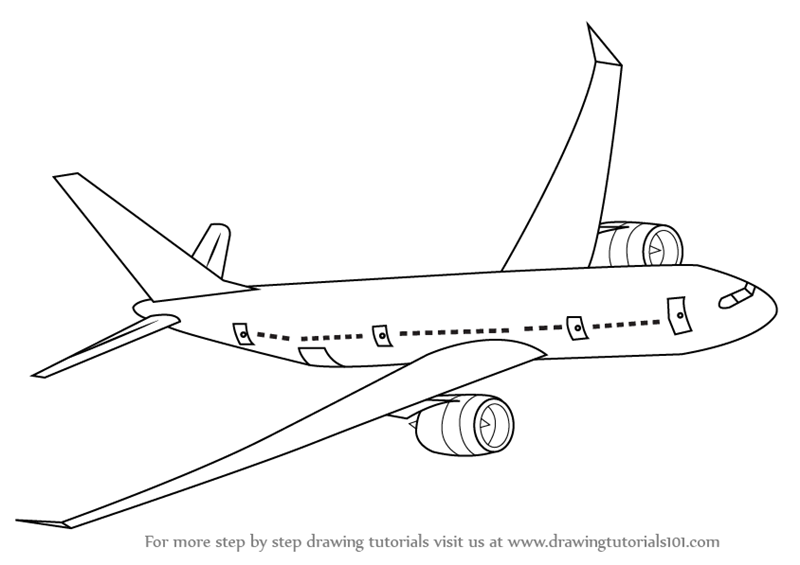 How to Draw an Airplane VIDEO  StepbyStep Pictures