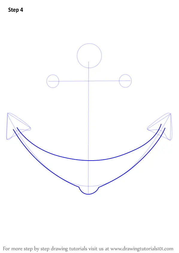 Learn How to Draw a Boat anchor (Boats and Ships) Step by Step