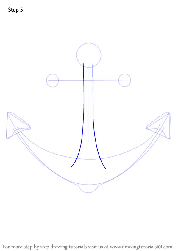 How to Draw a Boat anchor (Boats and Ships) Step by Step