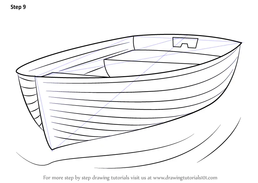 Step by Step How to Draw Boat at Dock : DrawingTutorials101.com
