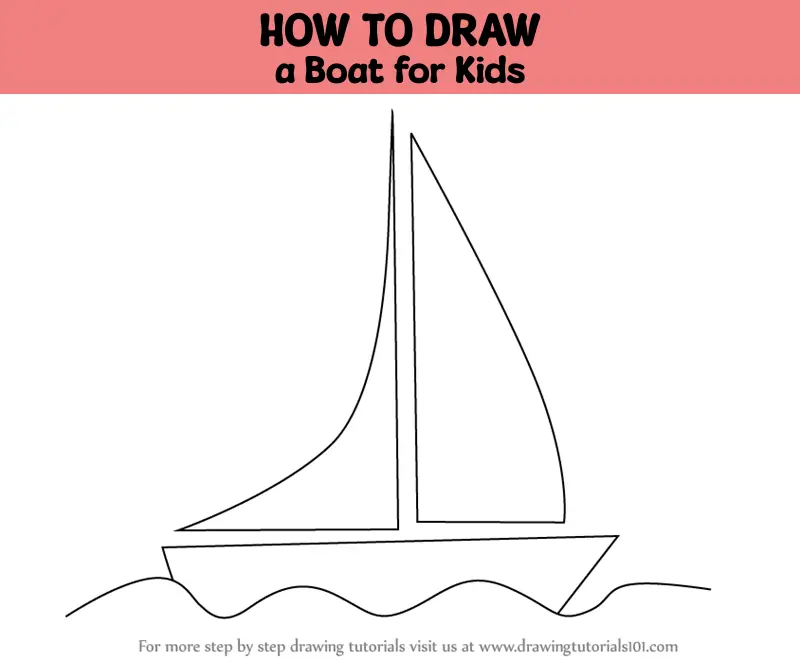 Easy Sailboat Drawing for Kids - PRB ARTS-saigonsouth.com.vn