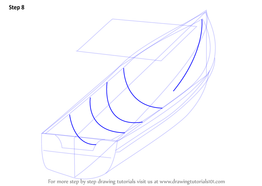 Learn How to Draw Boat in Water (Boats and Ships) Step by 