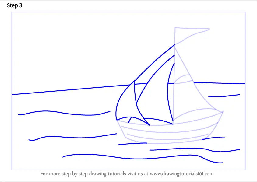 Learn How to Draw a Sailboat on Water (Boats and Ships 